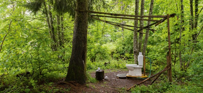 Casas de banho públicas nos Alpes suíços