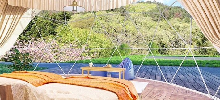 Alojamento de 'glamping' no Japão