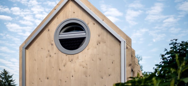 Minicasa pré-fabricada sustentável