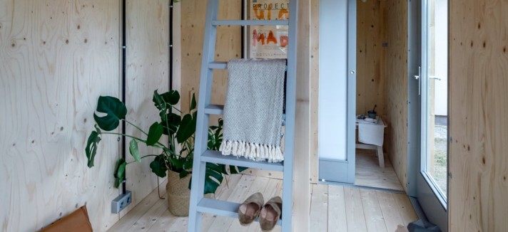 Minicasa pré-fabricada sustentável