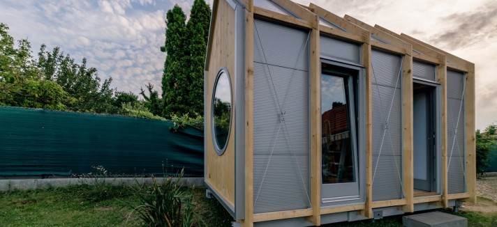 Minicasa pré-fabricada sustentável