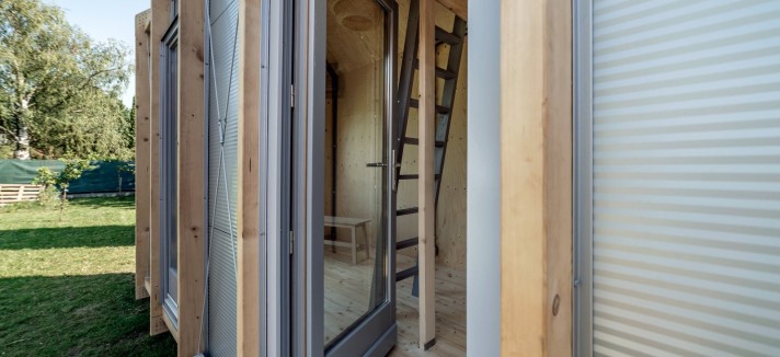 Minicasa pré-fabricada sustentável