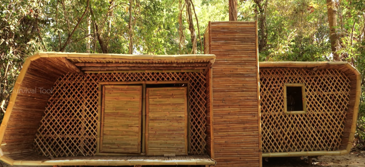 Casas feitas com bambu