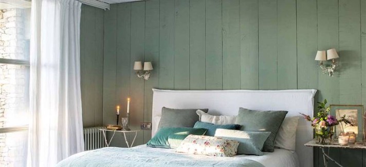 Quarto verde acizentado