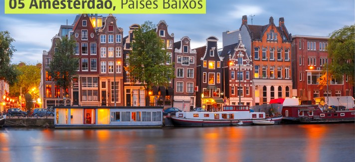 Amesterdão é uma das cidades com melhor qualidade de vida