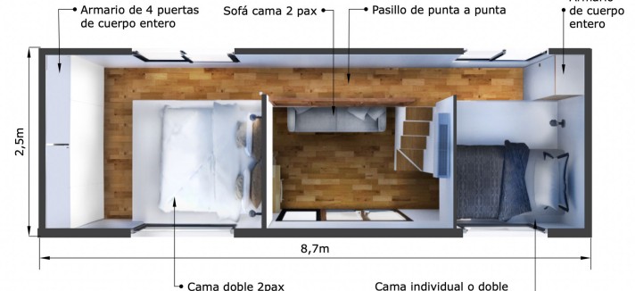 casa pré-fabricada pequena