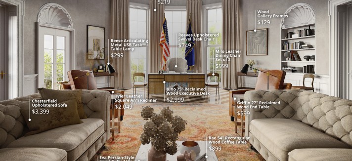 decorar o Salão Oval