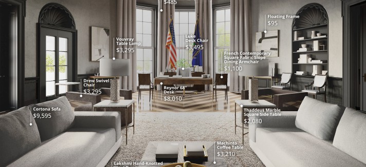 Salão Oval redecorado