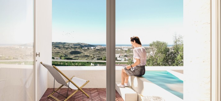 Casas junto ao mar