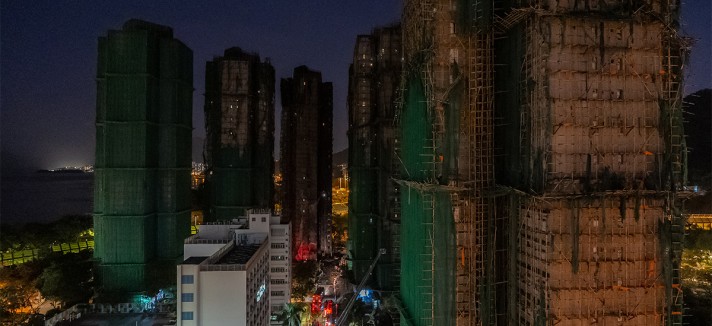Incêndio em prédios em Hong Kong