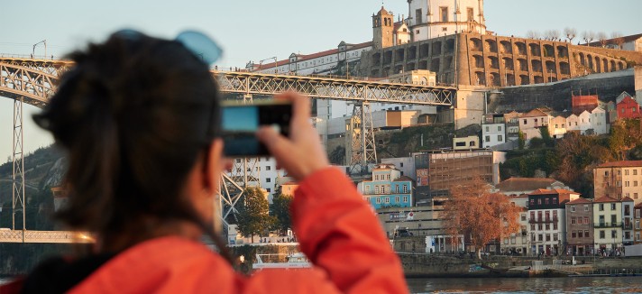 Turistas no Porto