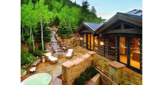 casas de sonho: refúgio de montanha entre cascatas em aspen (colorado)