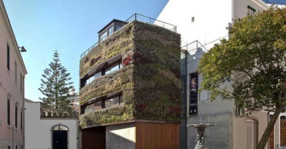 uma casa que é um jardim vertical