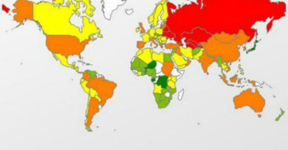 radiografia do dia: os países menos e mais afectados por vírus informáticos 