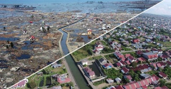 Sumatra (Indonésia) antes e depois do tsunami de 2004 (fotos) 