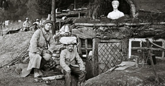 As casas improvisadas dos soldados da linha da frente da Primeira Guerra Mundial 