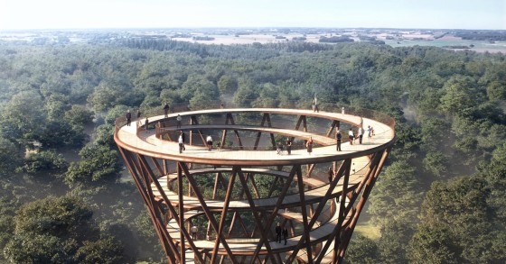 Treetop Experience: caminhar literalmente sobre as árvores da floresta dinamarquesa