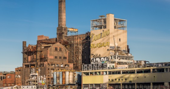 A antiga refinaria de açúcar, em Brooklyn 