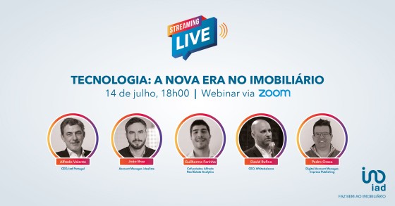 Impacto da tecnologia no imobiliário debatido em webinar terça-feira 