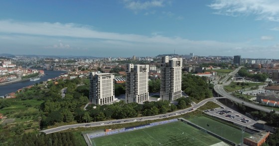 Projeto residencial Riverside e lote de escritórios do Skyline em Gaia colocados à venda