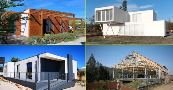 Credits: above Discovercasa (left) and Fábrica das Casas (right)/below Kitur (left) and Cosquel (right)