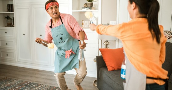 Limpar a casa no outono