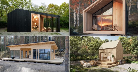 Casas de madeira pré-fabricadas