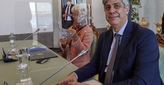 Mário Centeno e Christine Lagarde