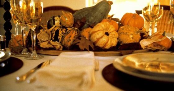 Decorar mesa en otoño