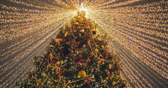 árvore de Natal iluminada