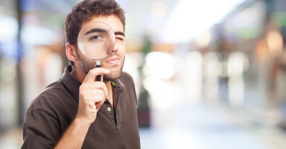 Man with a magnifying glass
