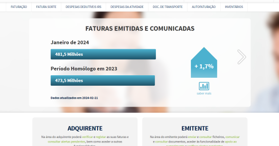Validar faturas para o IRS