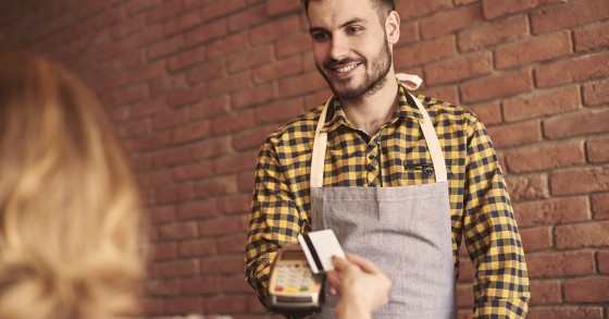 Pagamento de refeição a cartão