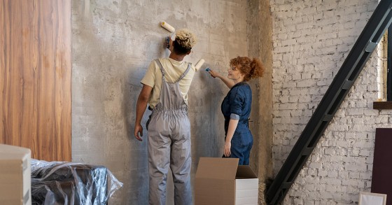 Lojas transformadas em casas