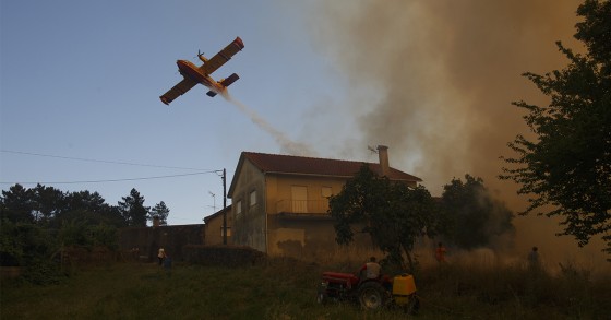 Casas destruídas nos incêndios 2017
