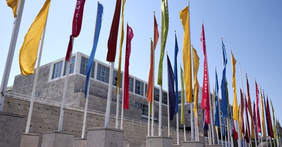 Hotel e casas no Centro Cultural de Belém