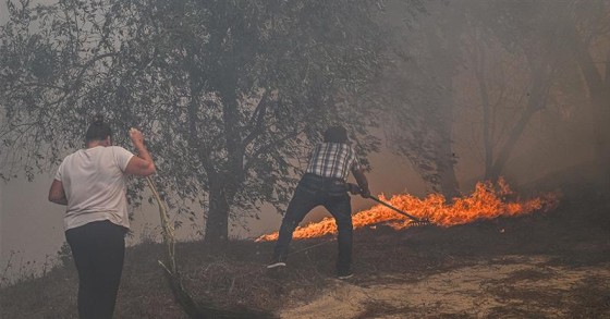 Inalação de fumo dos incêndios