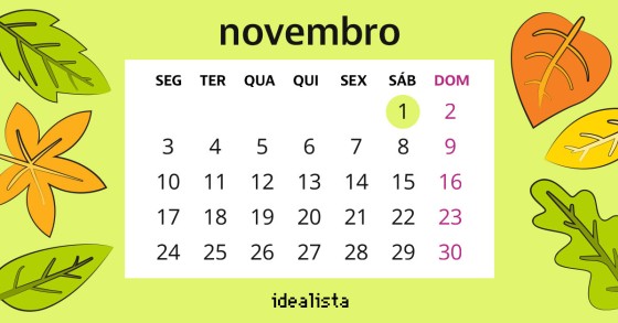 Calendário de novembro