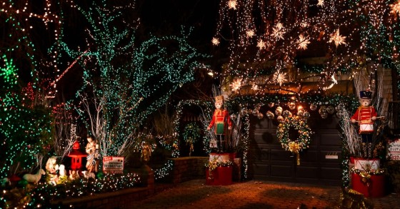 decoração de Natal no quintal