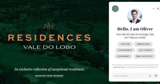 Vale do Lobo launches AI concierge