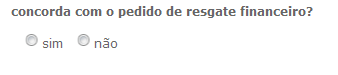 inquérito: concorda com o pedido de resgate financeiro?
