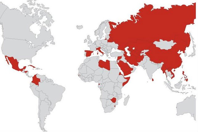 radiografia do dia: países onde a liberdade de imprensa está em risco