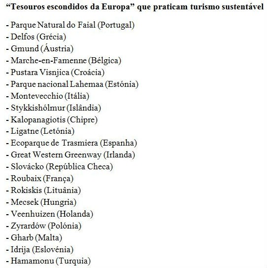 radiografia do dia: 21 destinos europeus premiados pela comissão europeia por praticarem turismo sustentável