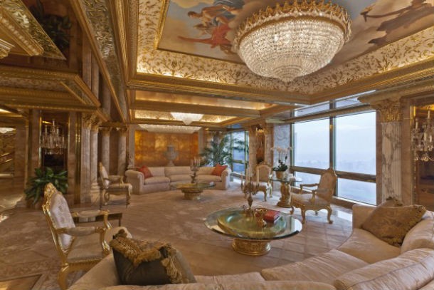 a “penthouse” de ouro e diamantes que donald trump tem em nova iorque (fotos)