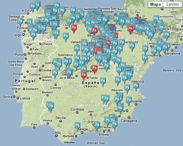 mapa de povoações abandonadas em espanha