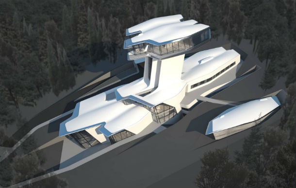 a casa foi projectada pelo estúdio zaha hadid architects e está localizada em barvikha a “villa” espacial de naomi campbell na rússia (fotos)