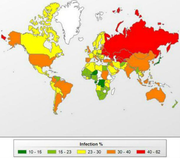 radiografia do dia: os países menos e mais afectados por vírus informáticos 