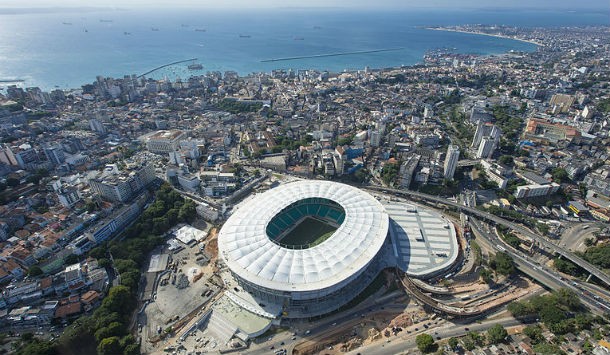 parte da cobertura do novo estádio de salvador da baía desabou 