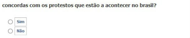 inquérito: concordas com os protestos que estão a acontecer no brasil?