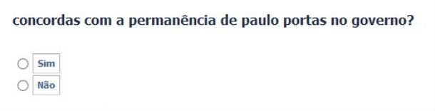 inquérito: concordas com a permanência de paulo portas no governo?